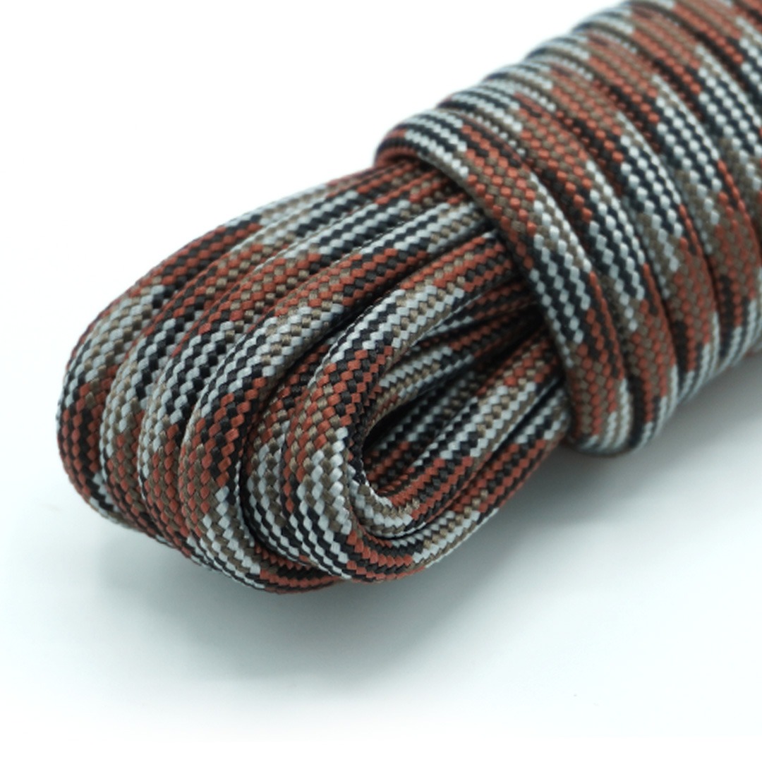 12 1 blackcamo paracord-550 4mm originale-mil-spec-type-III-7-strand-black-squirrel-paracord Paracord 550 - 4 mm | 12 - Black Camo - immagine 1