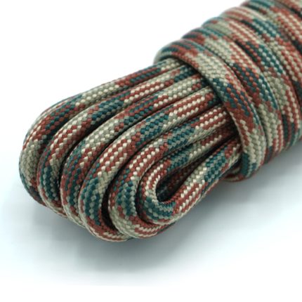 Akamino Corda Paracord 550 Mimetica – 3 Rotoli Da 30m (90m Totali) 4mm, 7 Fili Interni, Resistenza 250kg, Con 20 Fibbie In Plastica