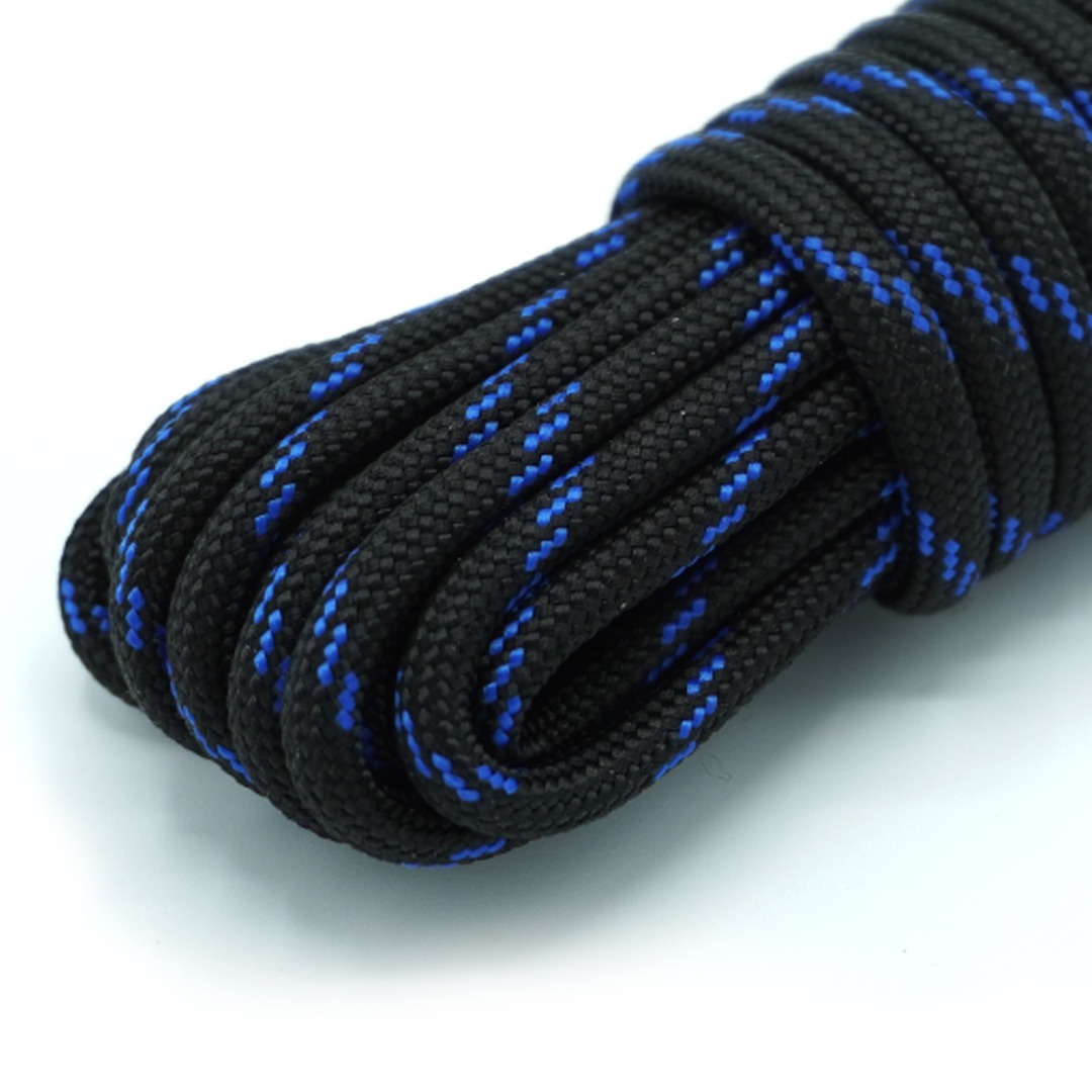 Paracord 550 - 4 mm | 40 - black blue line - immagine 1