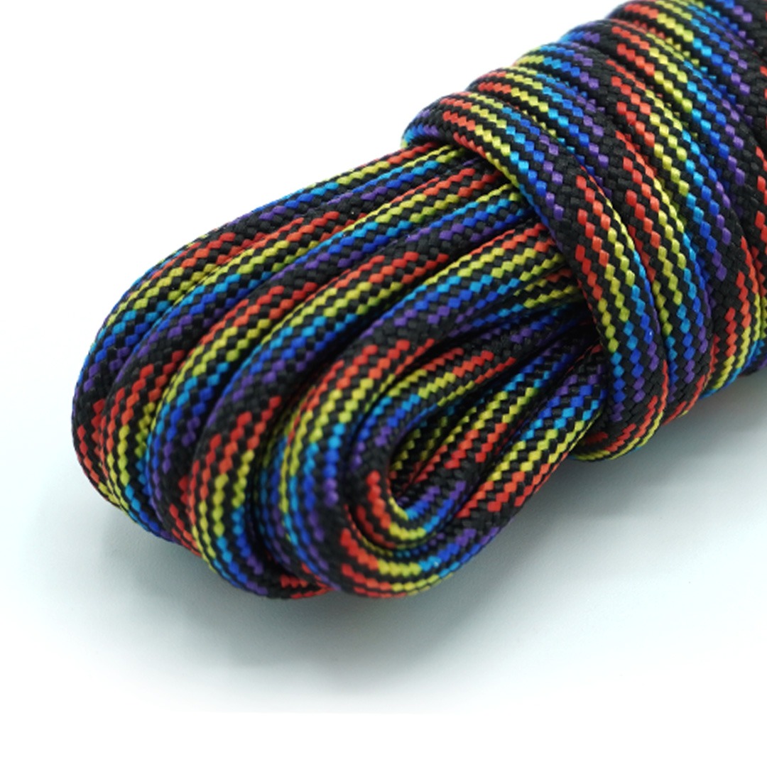 41 1 black rainbow paracord-550 4mm originale-mil-spec-type-III-7-strand-black-squirrel-paracord Paracord 550 - 4 mm | 41 - Black rainbow - immagine 1