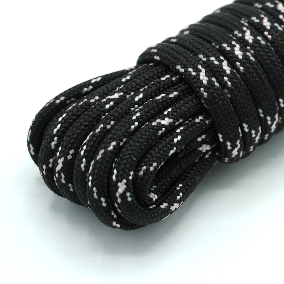 Paracord 550 - 4 mm | 67 - Black pink X - immagine 1