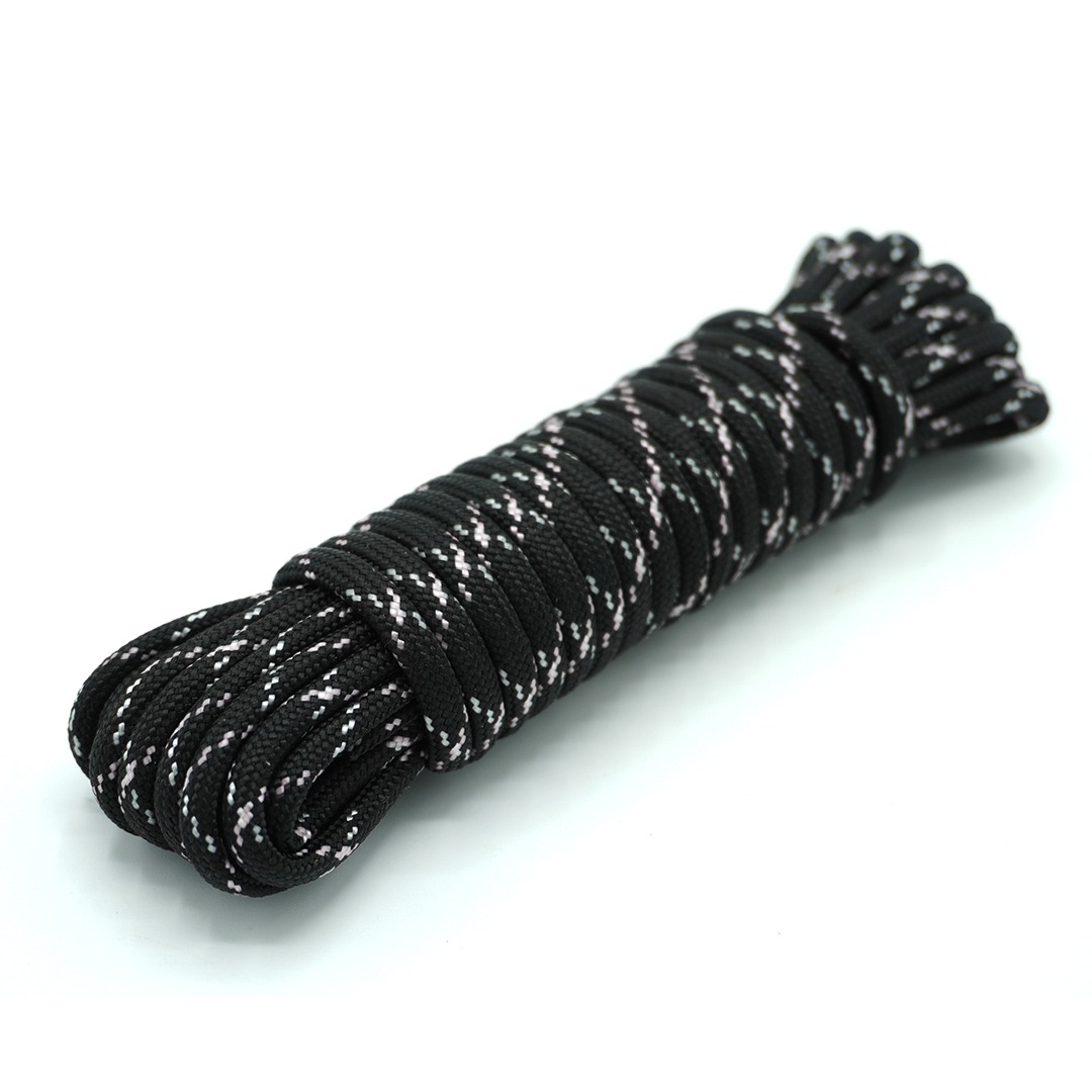 Paracord 550 - 4 mm | 67 - Black pink X - immagine 2