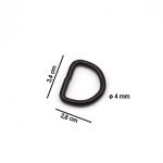 D-Ring nero acciaio inox - immagine 2
