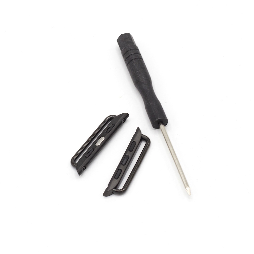 adattatori-paracord-cinturino-silver-apple-watch-38-40-41-42-44-45-mm-2 Adattatori Apple Watch neri - immagine 1