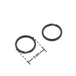 Anello per portachiavi nero - immagine 2