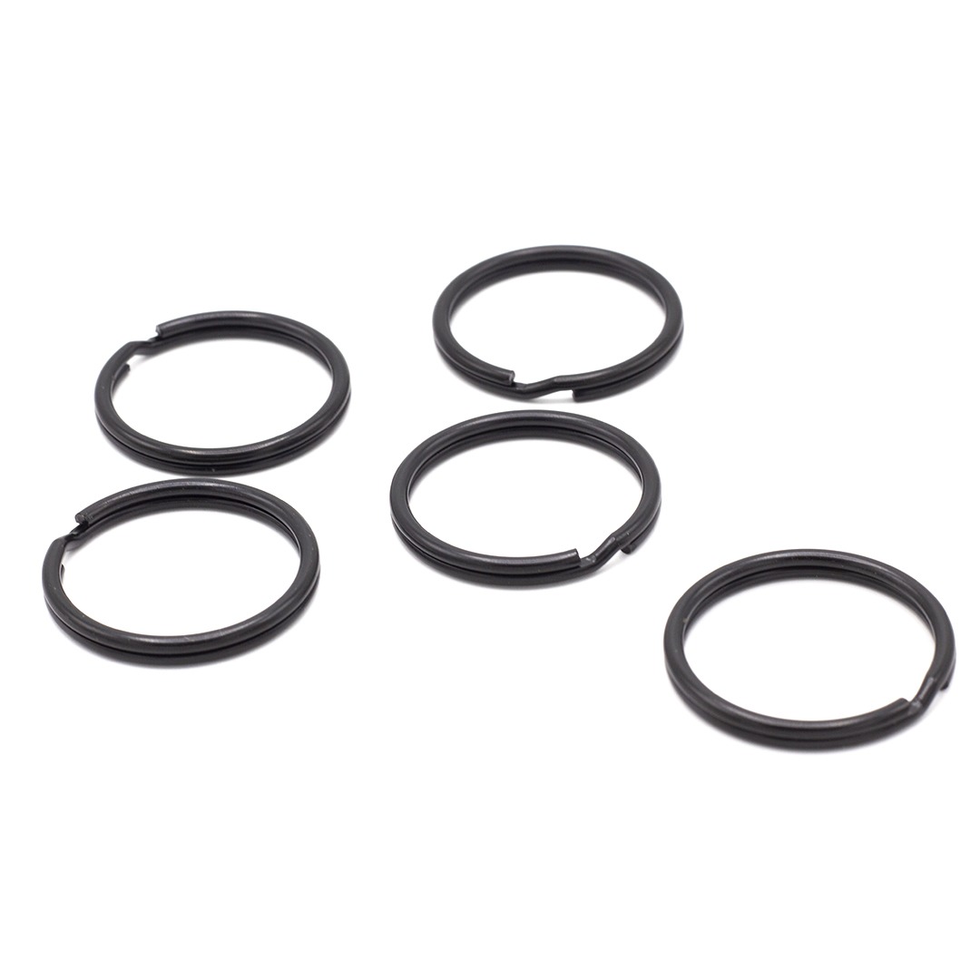 anelli-chiavi-portachiavi-nero-neri-paracord-fai-da-te-anello Anello per portachiavi nero - immagine 1