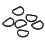 D-Ring nero acciaio inox