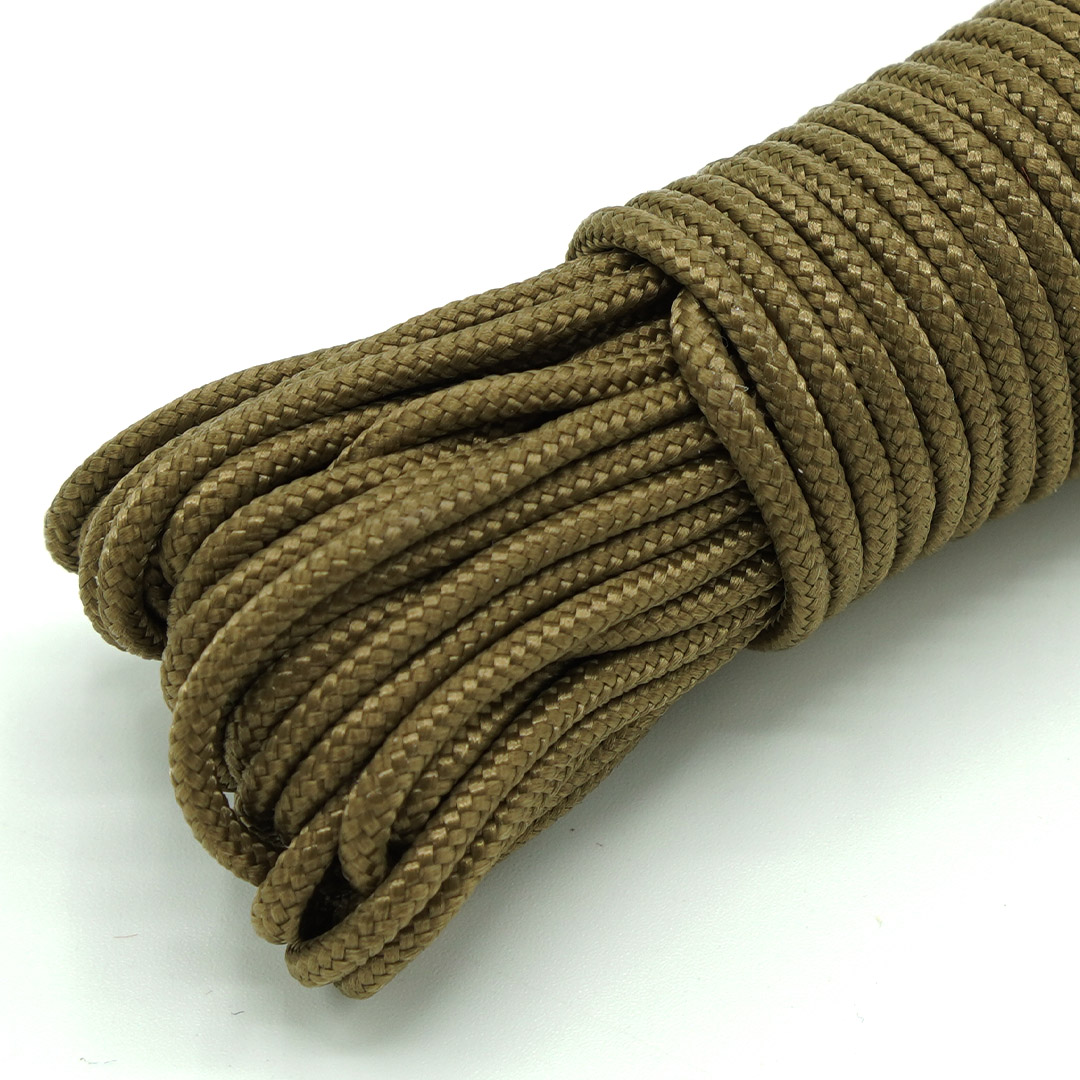 22-1-coyote-brown-paracord-275-2,2mm-originale-mil-spec-type-I-3-strand-black-squirrel-paracord Paracord 275 - 2,2 mm | 22 - Coyote Brown - immagine 1