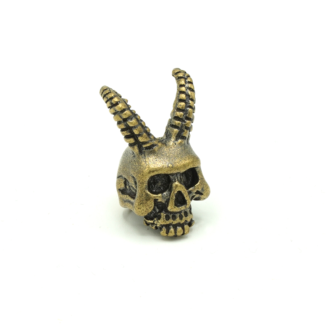 bead paracord bracciale ciondolo teschio corna scheletro braccialetto paracord fai da te tutorial Devil Skull | Bead - immagine 1