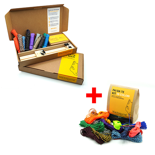 kit maxi + 16 colori Set Fai da Te PRO | paracord + microcord - immagine 1