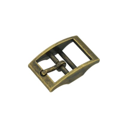 Fibbia per collari 20 mm bronzo antico a doppia barra in metallo