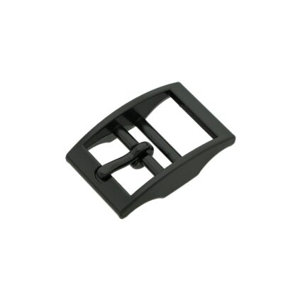 Fibbia per collari 20 mm nero opaco a doppia barra in metallo