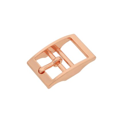 Fibbia per collari 20 mm oro rosa a doppia barra in metallo