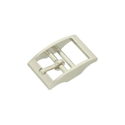 Fibbia per collari 20 mm silver a doppia barra in metallo