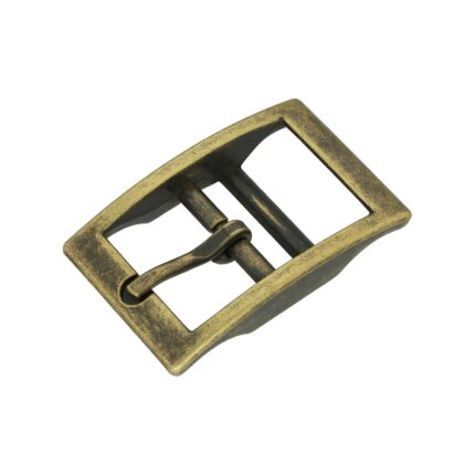 Fibbia per collari 25 mm bronzo antico a doppia barra in metallo