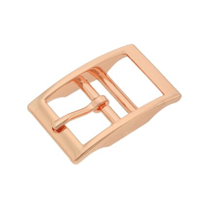 Fibbia per collari 25 mm oro rosa a doppia barra in metallo