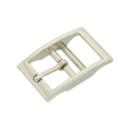 Fibbia per collari 25 mm silver a doppia barra in metallo