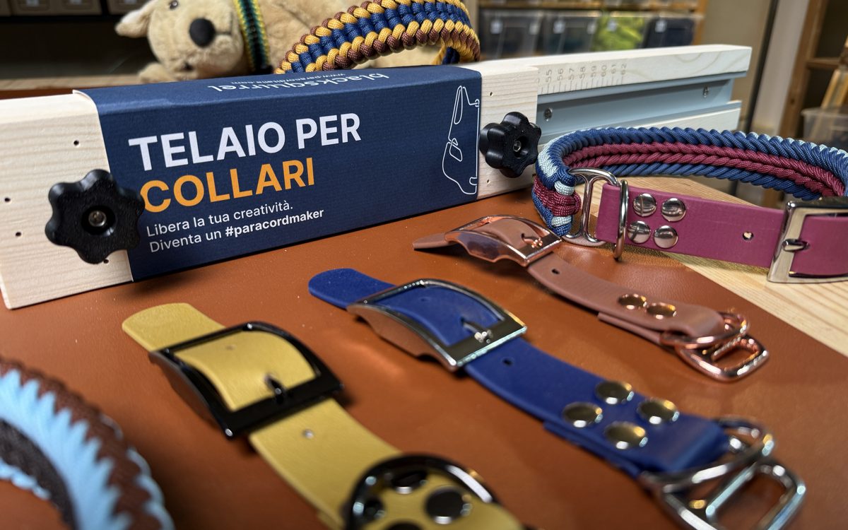 Collari in paracord sul telaio
